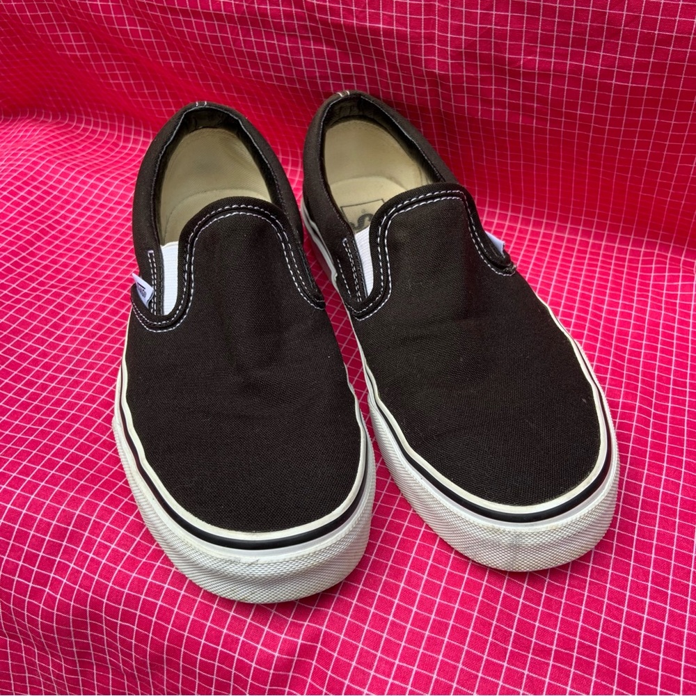 Black Slip-On Vans Size 7 Women’s